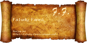 Faludy Fanni névjegykártya